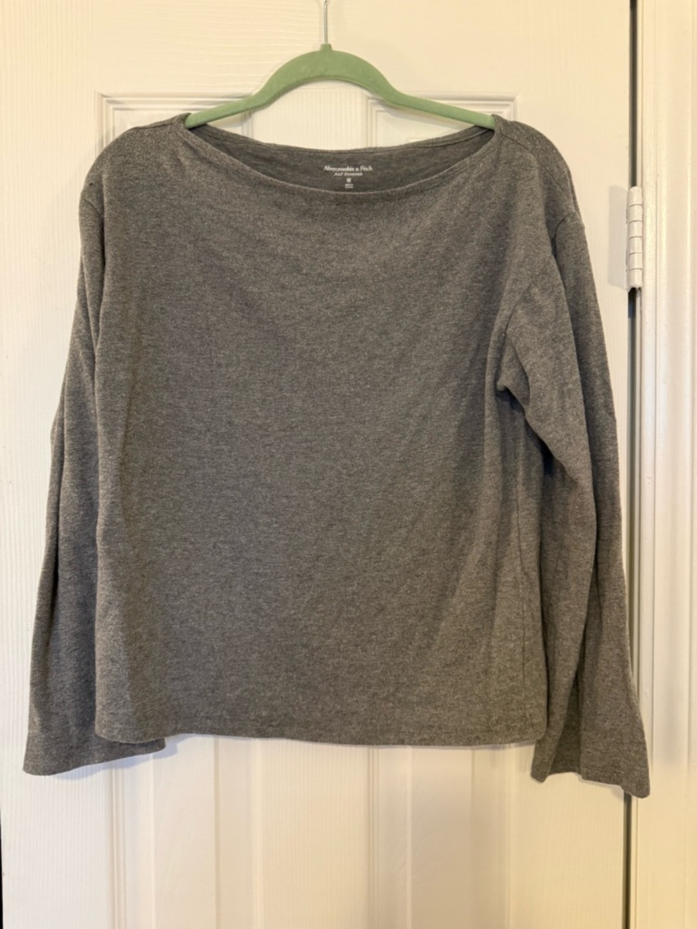 Abercrombie Grey Off the Shoulder Sweater | Size M